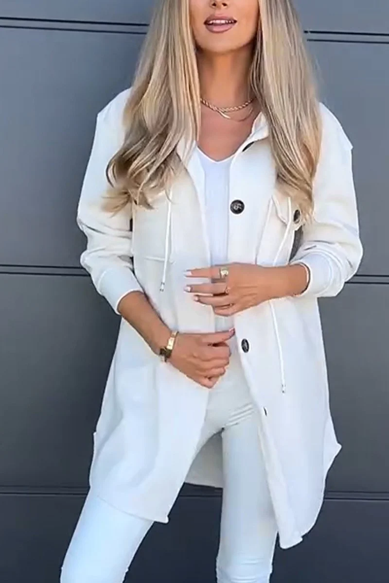 Women's Casual Hooded Single-breasted Jacket